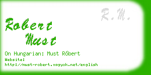 robert must business card